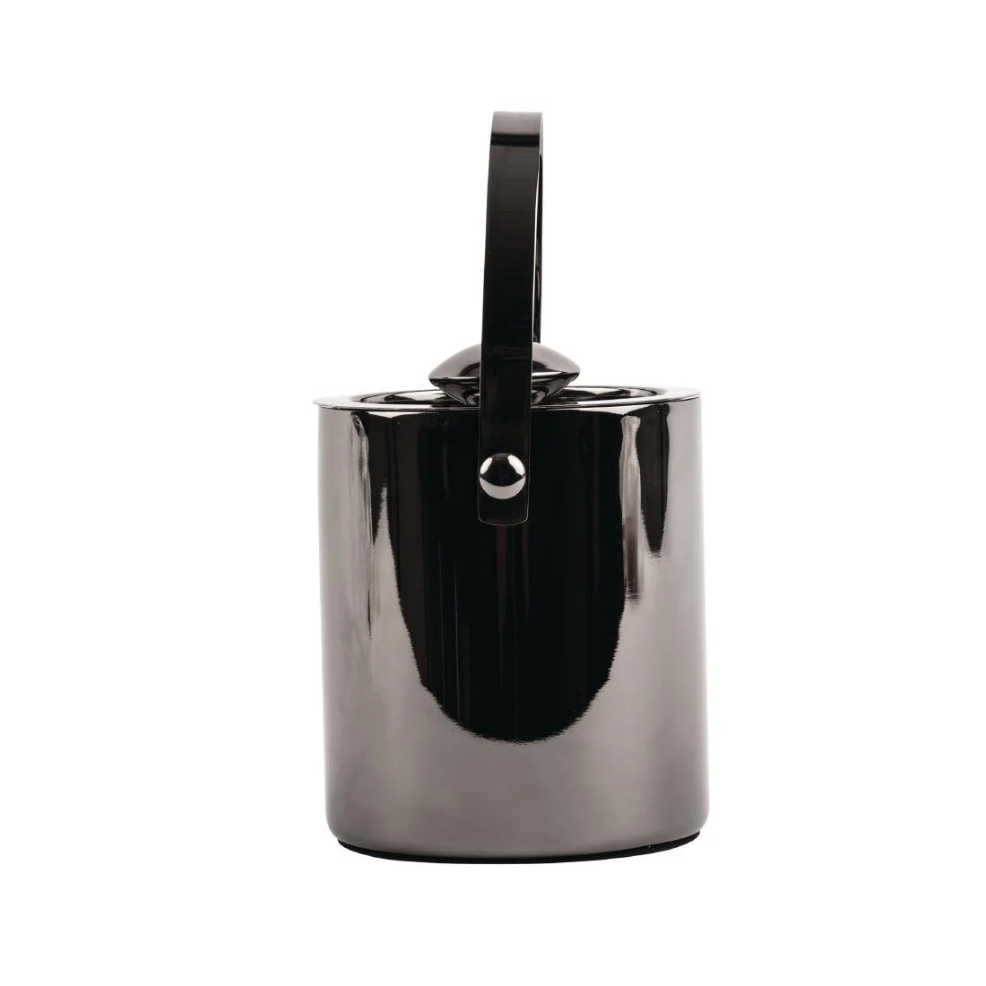 Olympia Double Walled Ice Bucket with Lid 1Ltr Gunmetal - Image 3