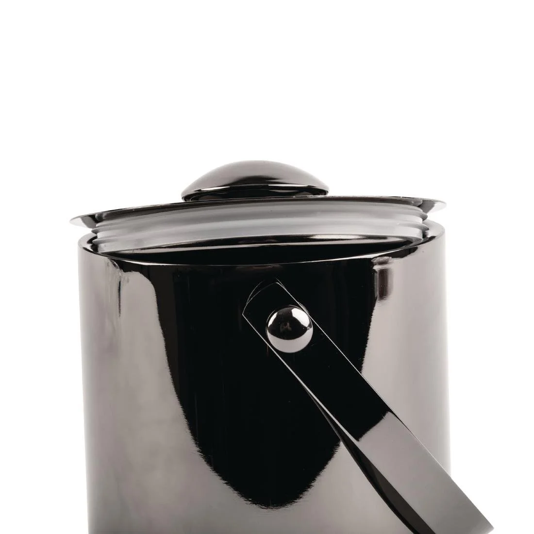 Olympia Double Walled Ice Bucket with Lid 1Ltr Gunmetal - Image 4