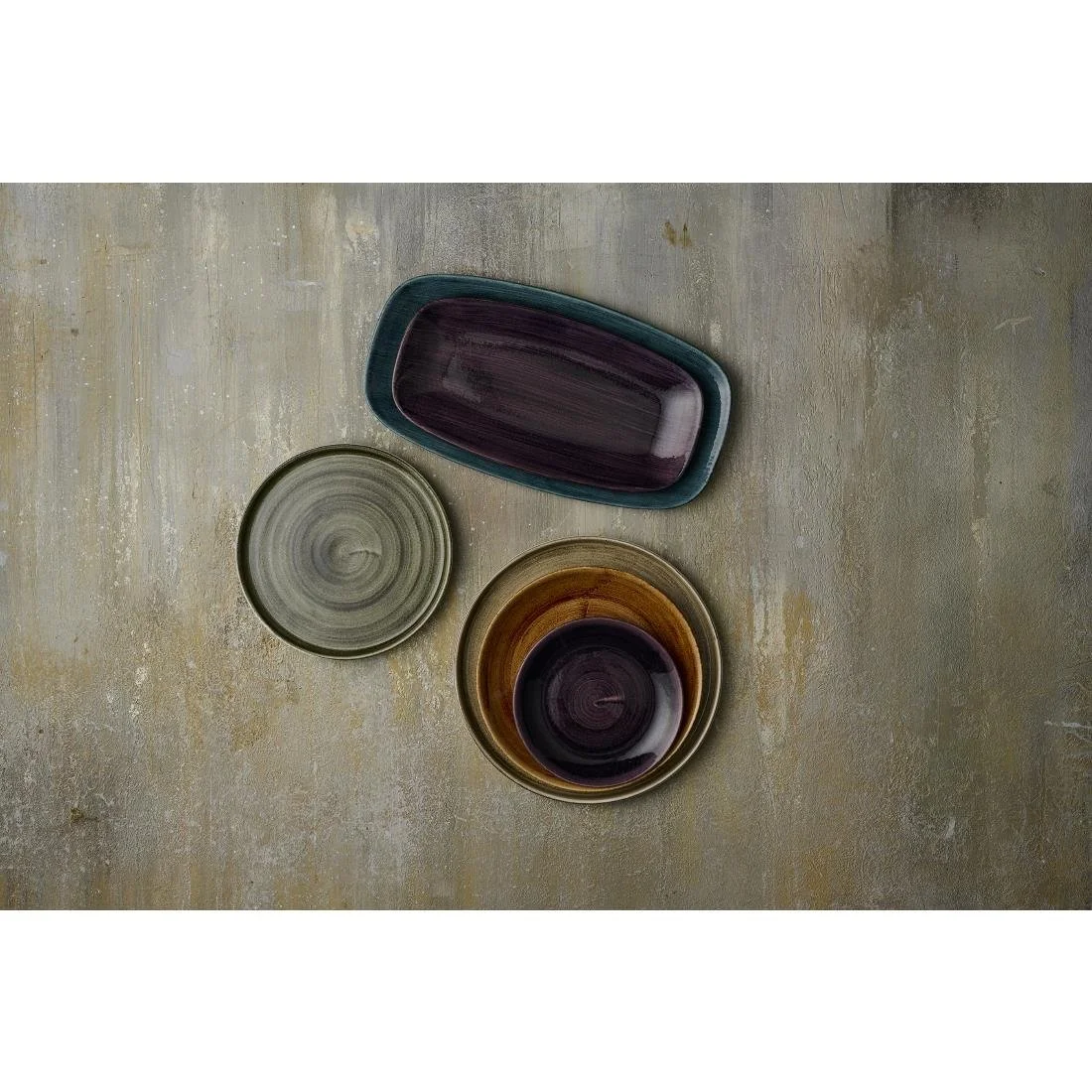 Churchill Stonecast Patina Deep Purple Coupe Plates 260mm (12 Pack) - Image 2