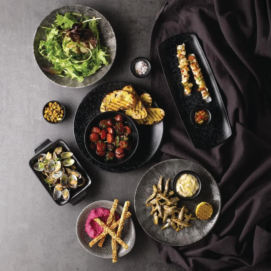 Churchill Raku Round Dishes Quartz Black 185mm (12 Pack) - Image 3