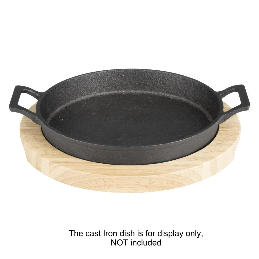 Olympia Cast Iron Round Eared Dish Hevea Board 235mm - Image 5