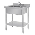 Vogue Stainless Steel Midi Pot Wash Sink with Undershelf