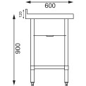 Vogue Stainless Steel Midi Pot Wash Sink with Undershelf