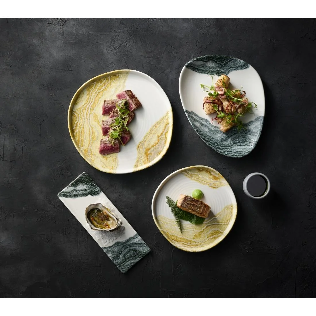 Churchill Tide Black Triangle Chefs Plates 255 x 203mm (12 Pack) - Image 2