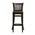 Manhattan Bar Chair in Dark Walnut with Shetland Forest Seat - Image 1