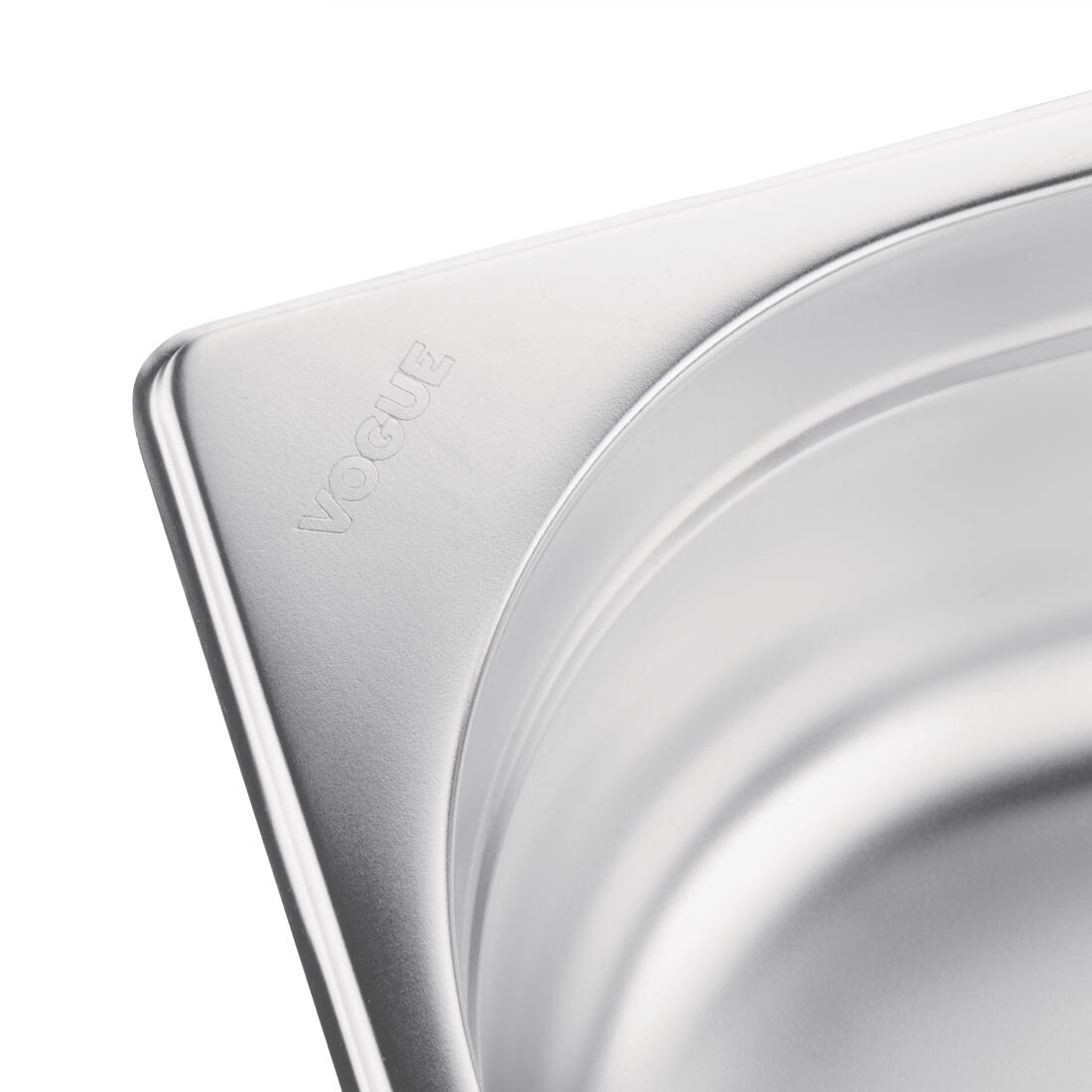 Vogue Stainless Steel 2/1 Double Size Gastronorm Pan 65mm