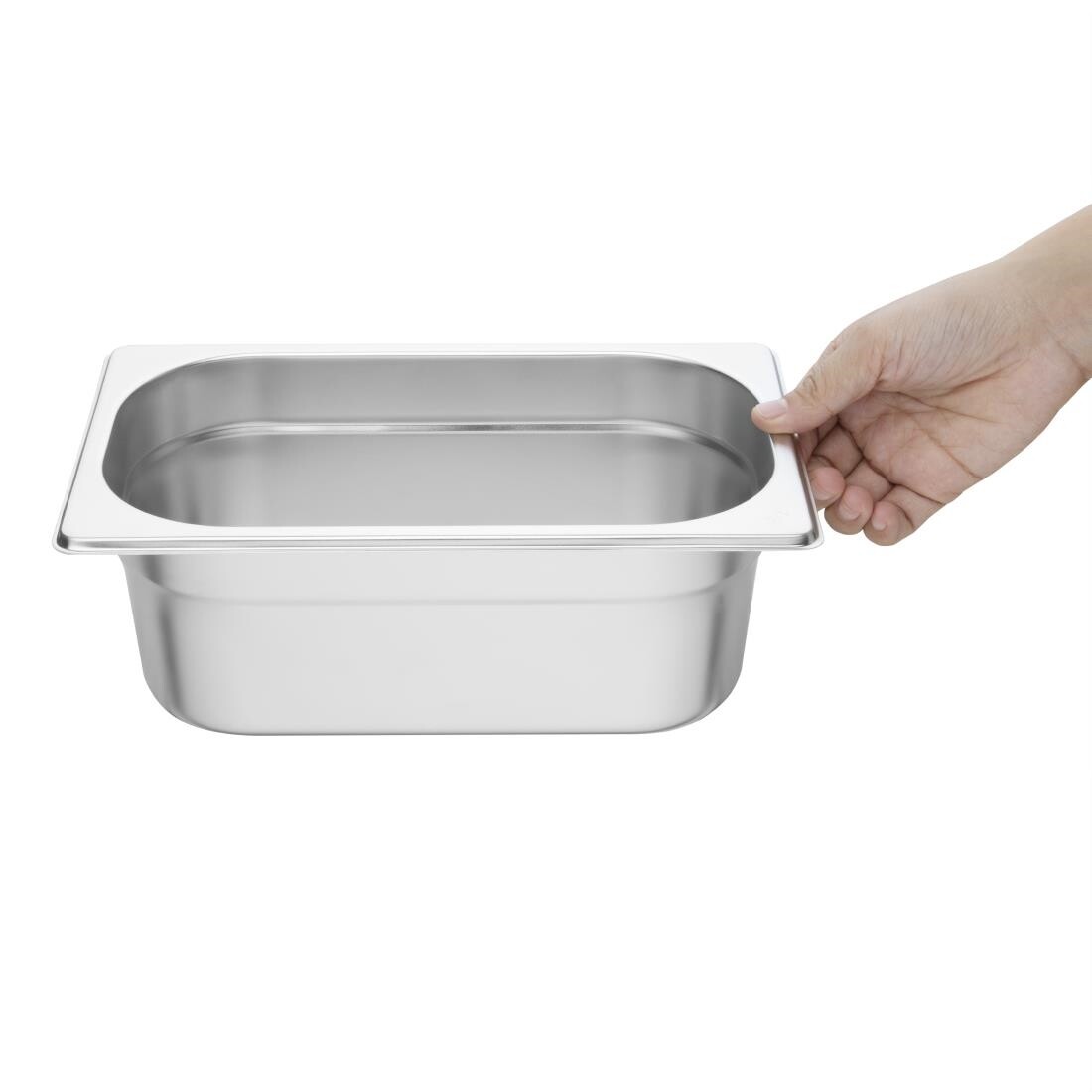 Vogue Stainless Steel 1/4 Gastronorm Pan 100mm