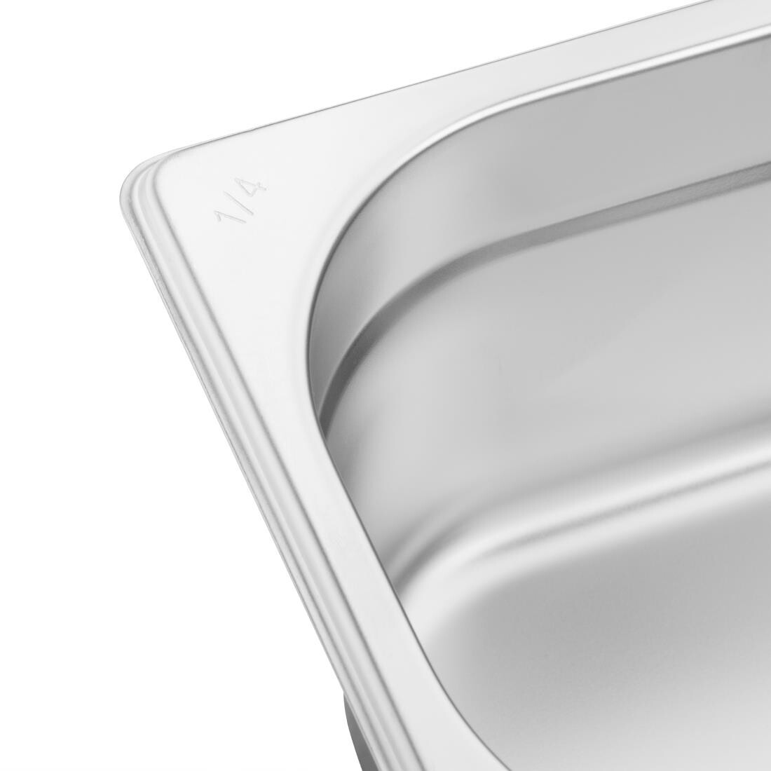 Vogue Stainless Steel 1/4 Gastronorm Pan 100mm