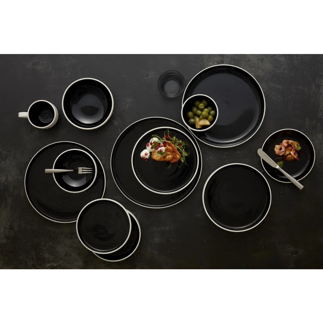 Steelite Nyx Round Trays Stkg 202.5mm (12 Pack) - Image 4