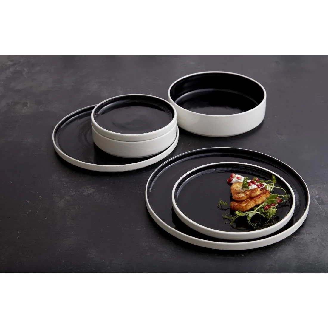 Steelite Nyx Round Trays Stkg 202.5mm (12 Pack) - Image 5