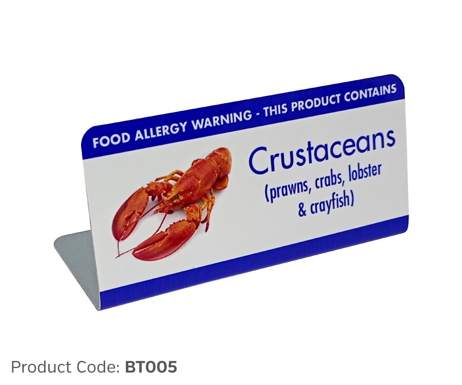 Crustaceans Allergy Buffet Tent Notices