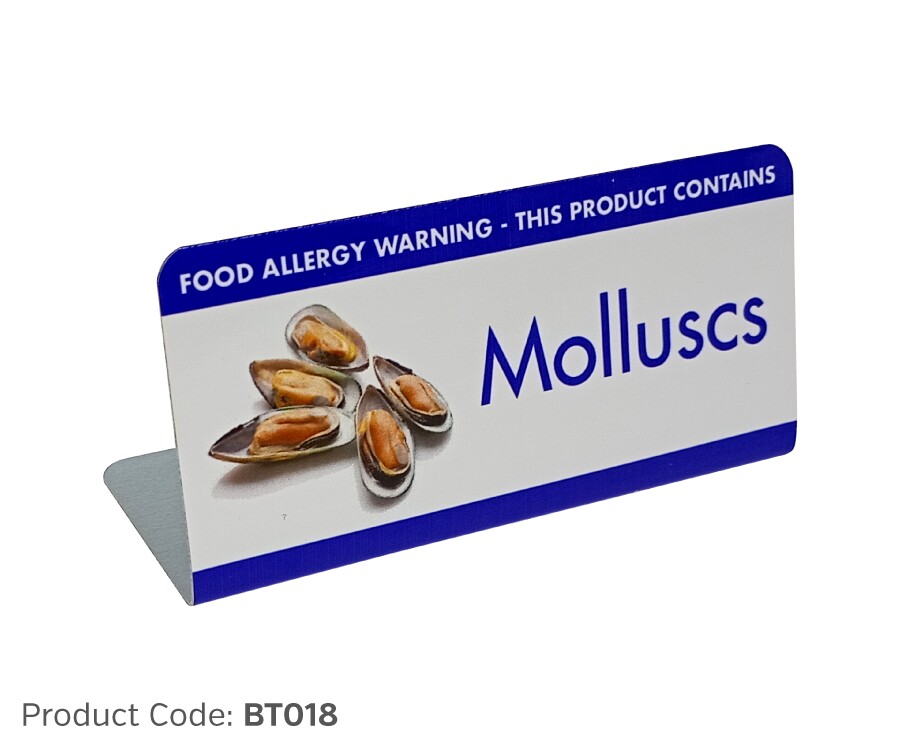 Buy Molluscs Allergy Food Buffet Tent Notices from Smart Hospitality Supplies