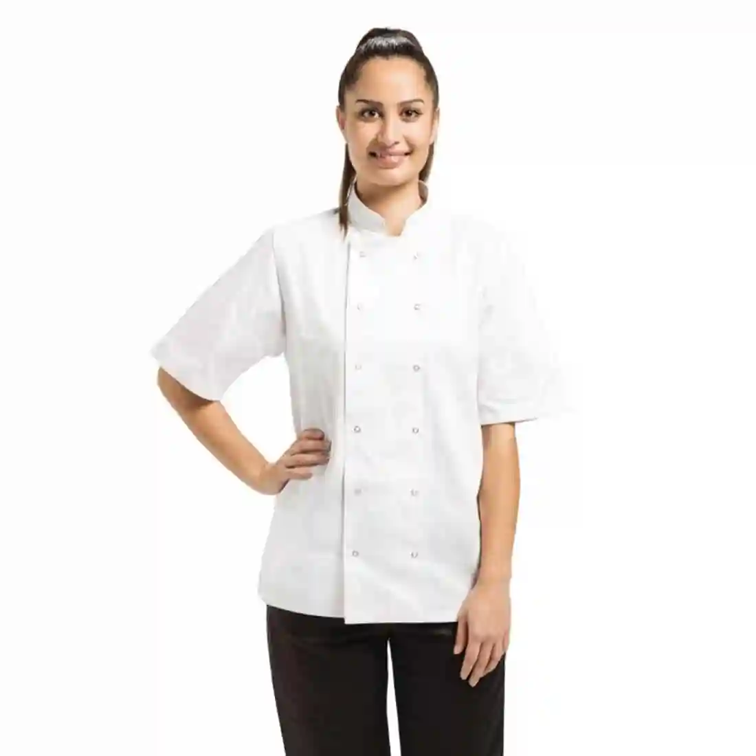 Whites Vegas Unisex White Short Sleeve Chef Jacket