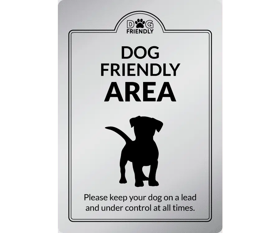 Dog Friendly Area Interior Sign