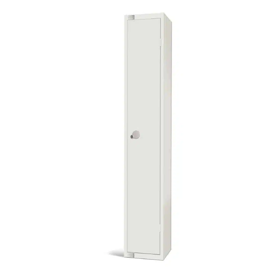 Elite Single Door Padlock Locker White