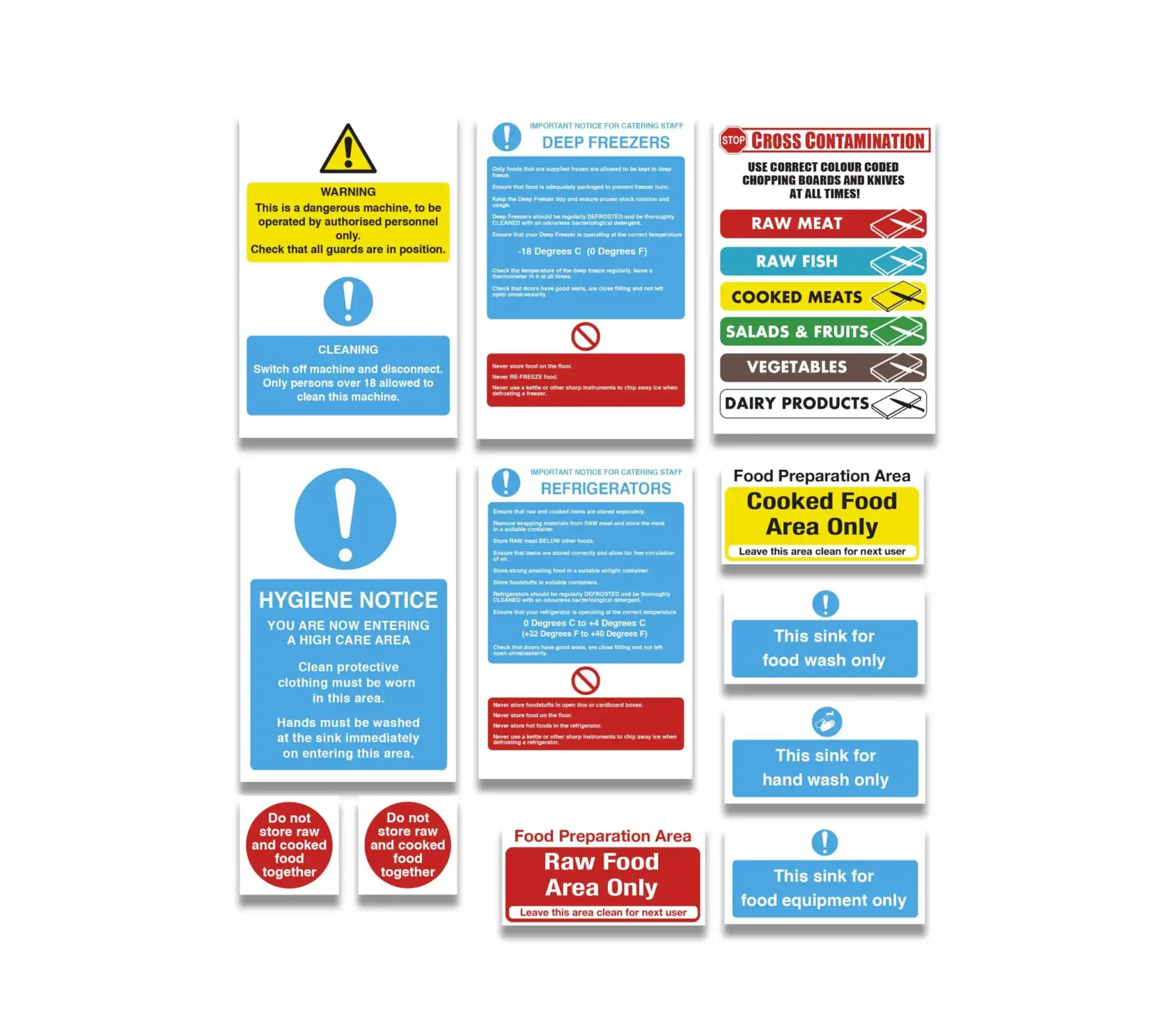 Health and Safety Signs Pack - Kitchen Sign Essentials