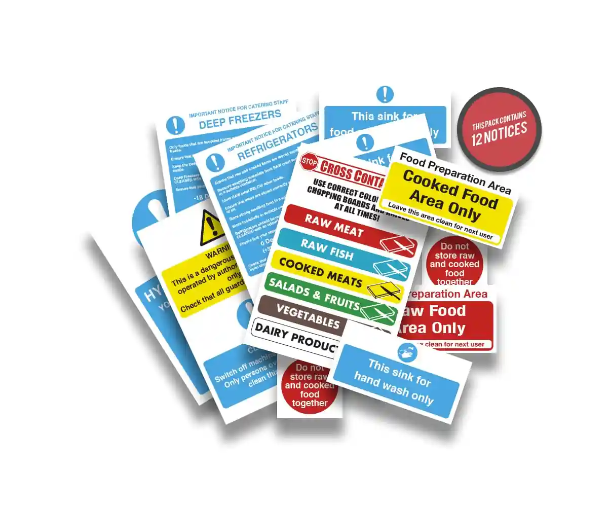 Health and Safety Signs Pack - Kitchen Sign Essentials
