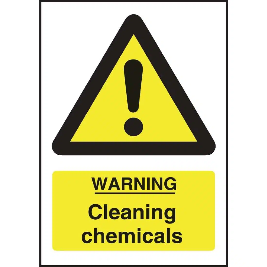 Warning Cleaning Chemicals Sign