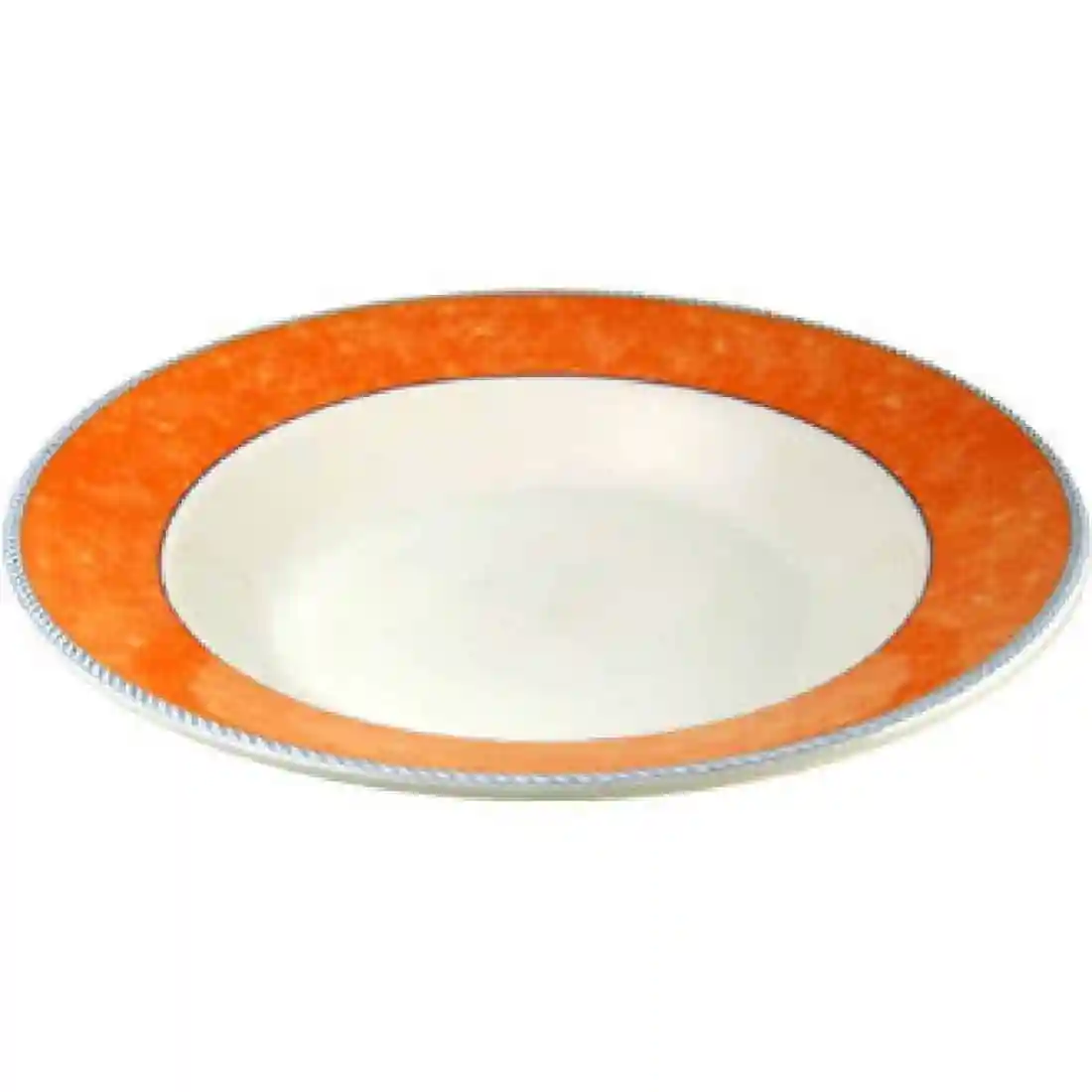 Churchill New Horizons Marble Border Pasta Plates Orange 300mm