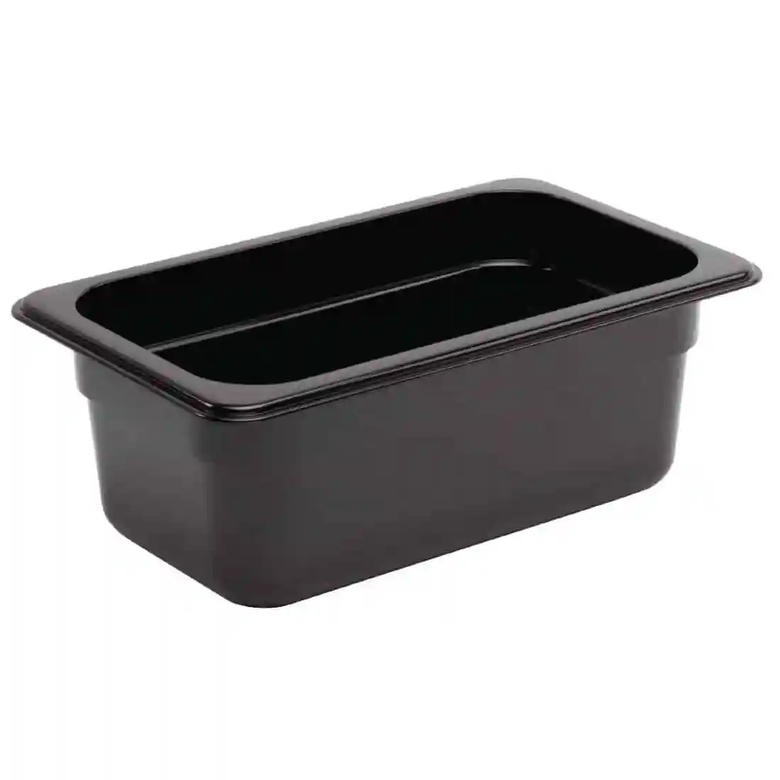 Vogue Polycarbonate 1/4 Gastronorm Container 100mm Black