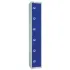 Elite Six Door Camlock Locker with Sloping Top Blue