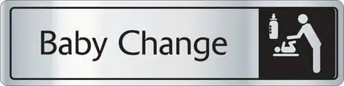 Baby Change Sign - Metal Door Signs