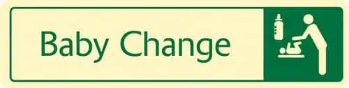 Baby Change Sign - Metal Door Signs