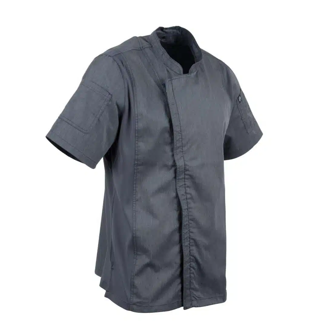 Chef Works Unisex Springfield Lightweight Short Sleeve Zipper Coat Ink Blue - Image 16
