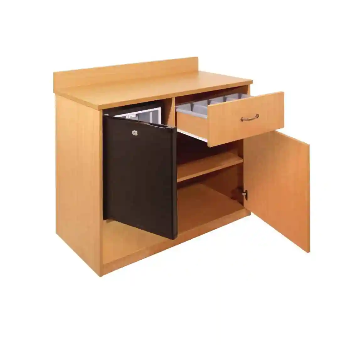 Bolero Mini Bar Unit Beech Effect