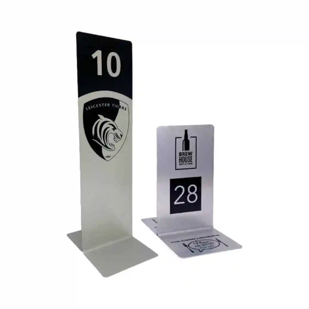 Branded Aluminium Table Number