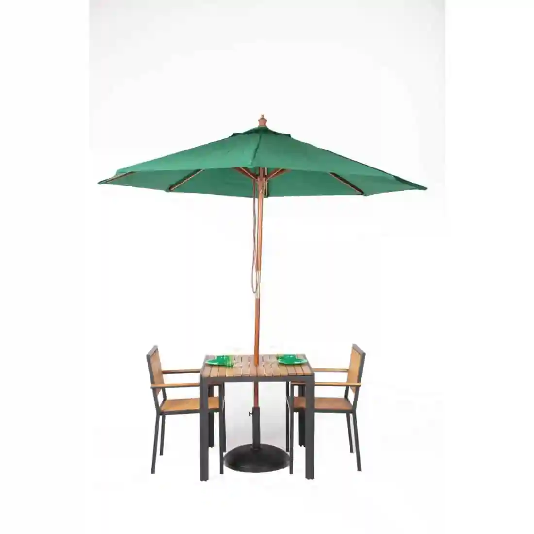 Bolero Round Parasol 2.5m Diameter Green - Image 9