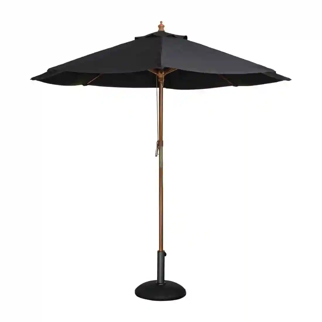 Bolero Round Parasol 2.5m Diameter Black - Image 1