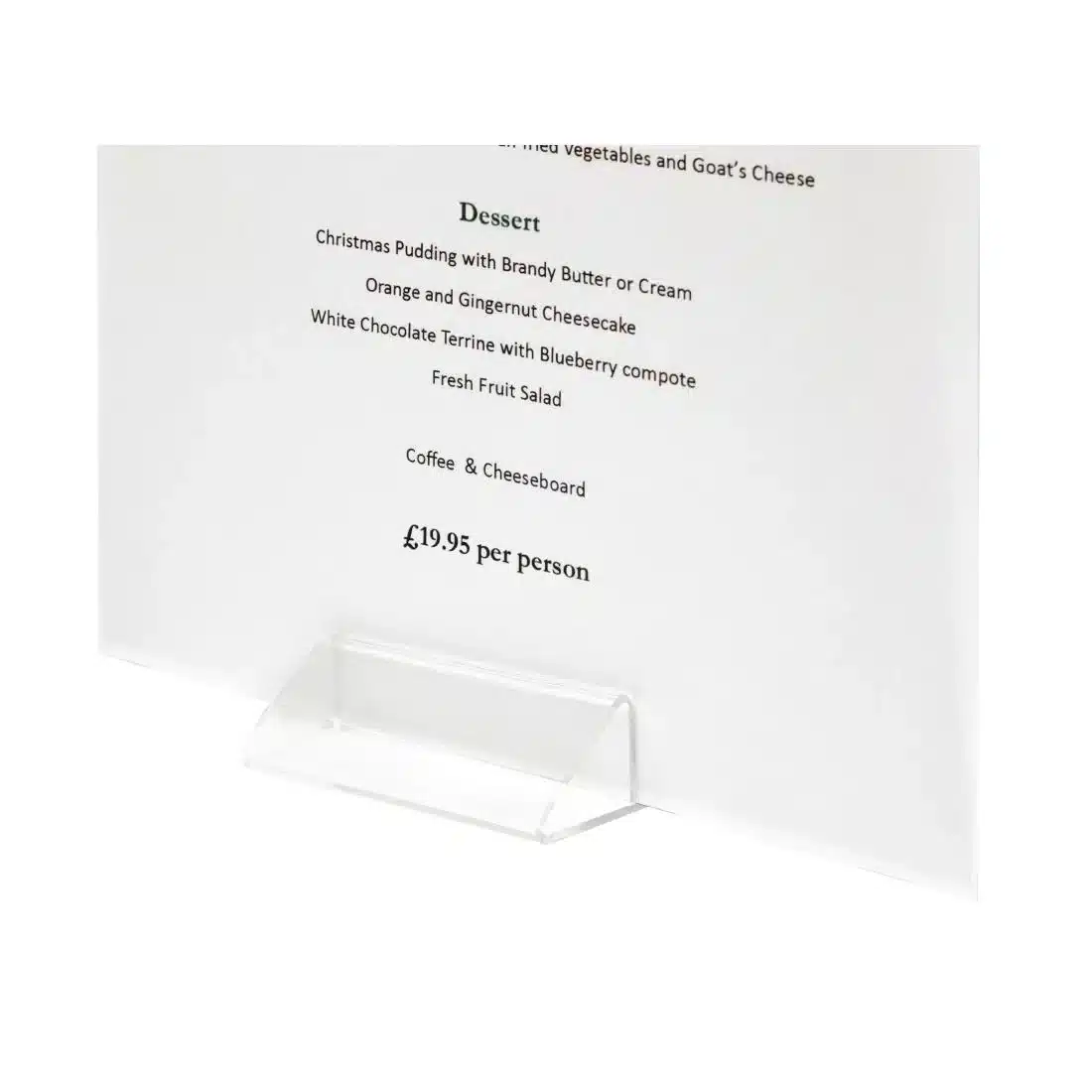 Acrylic Triangle Menu Holder - Image 2