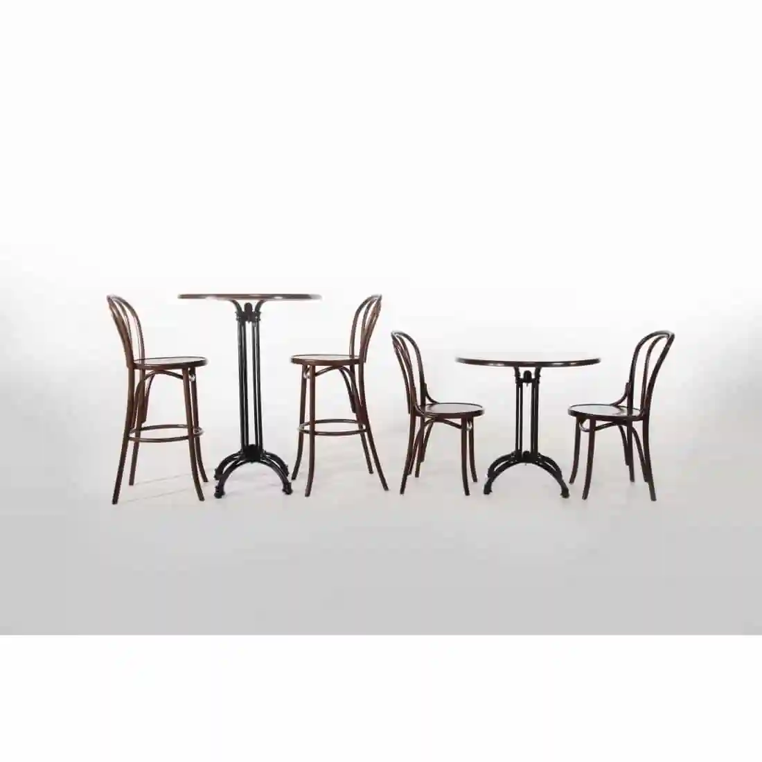 Fameg Bentwood Bistro Side Chairs Walnut Finish (Pack of 2) - Image 4
