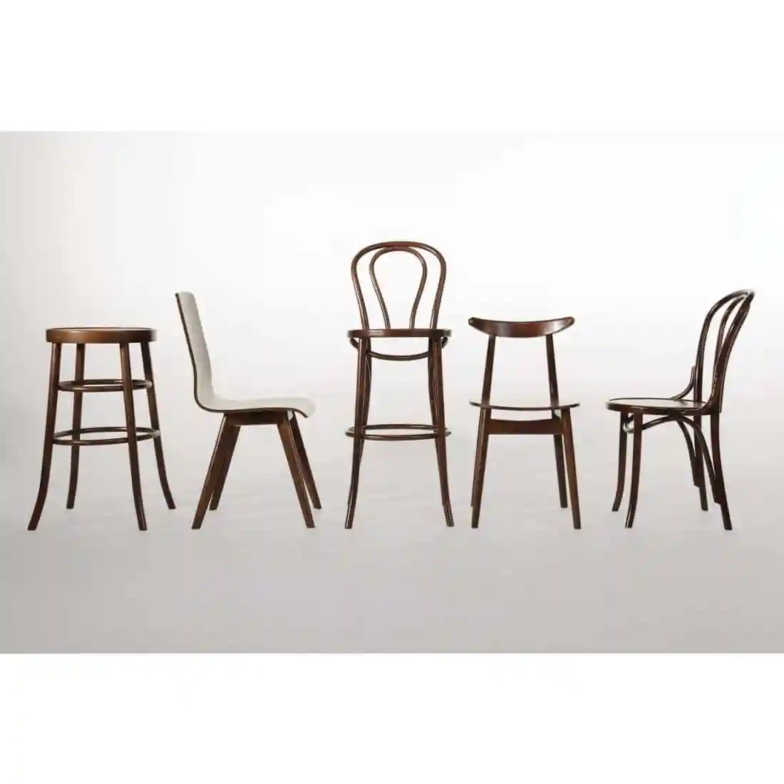 Fameg Bentwood Bistro Side Chairs Walnut Finish (Pack of 2) - Image 5