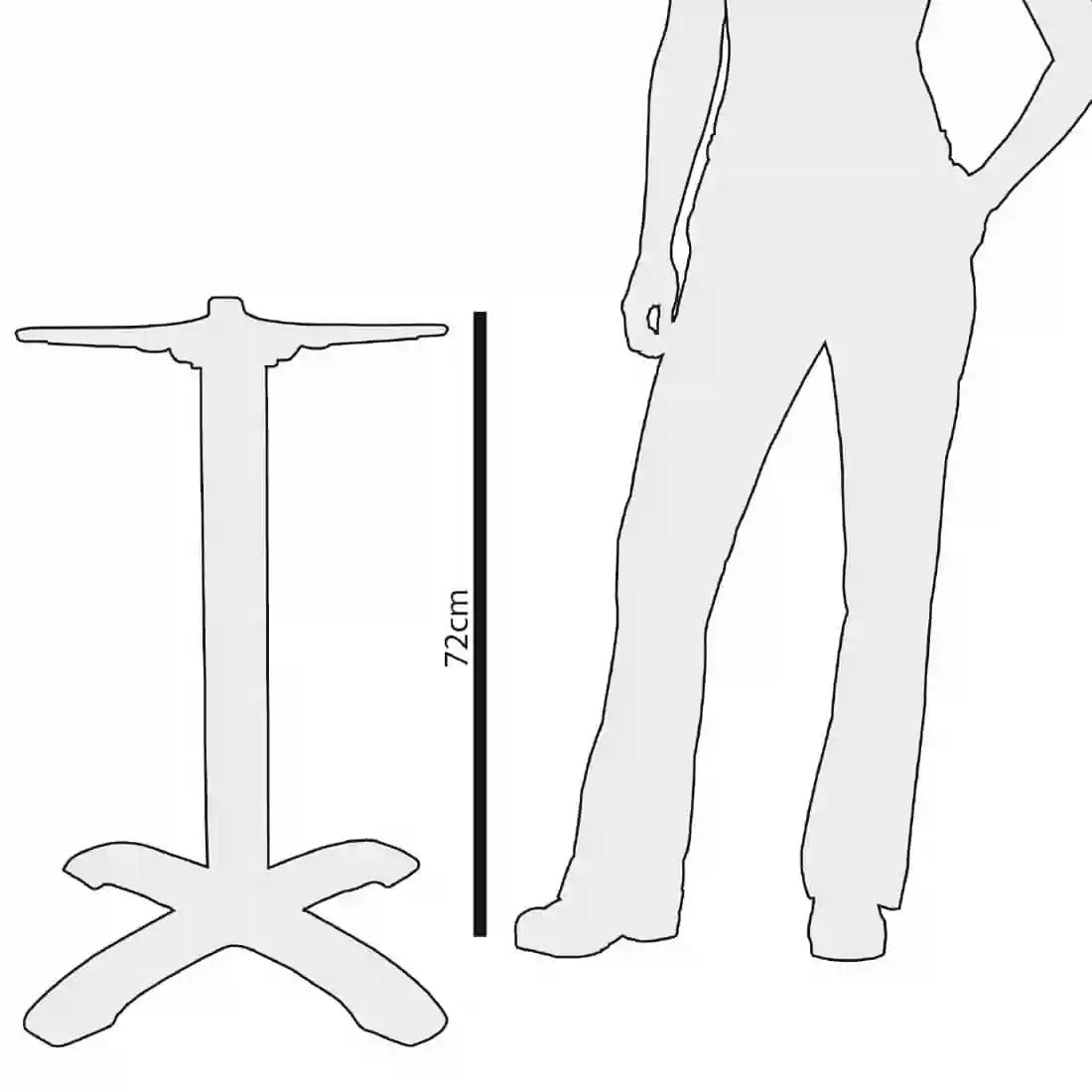 Bolero Stainless Steel Square Table Base - Image 12