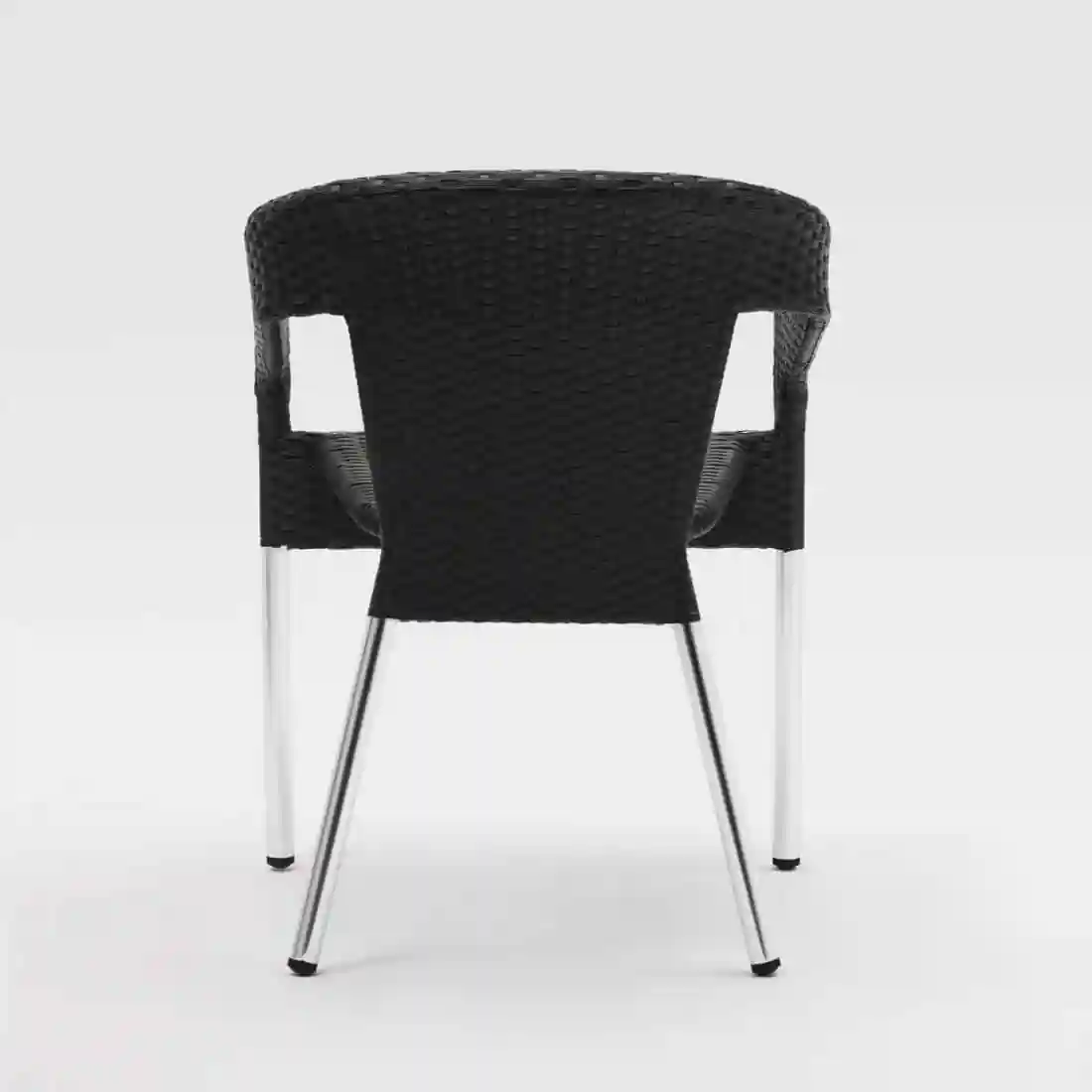 Bolero Wicker Wraparound Bistro Chairs Charcoal (Pack of 4) - Image 6