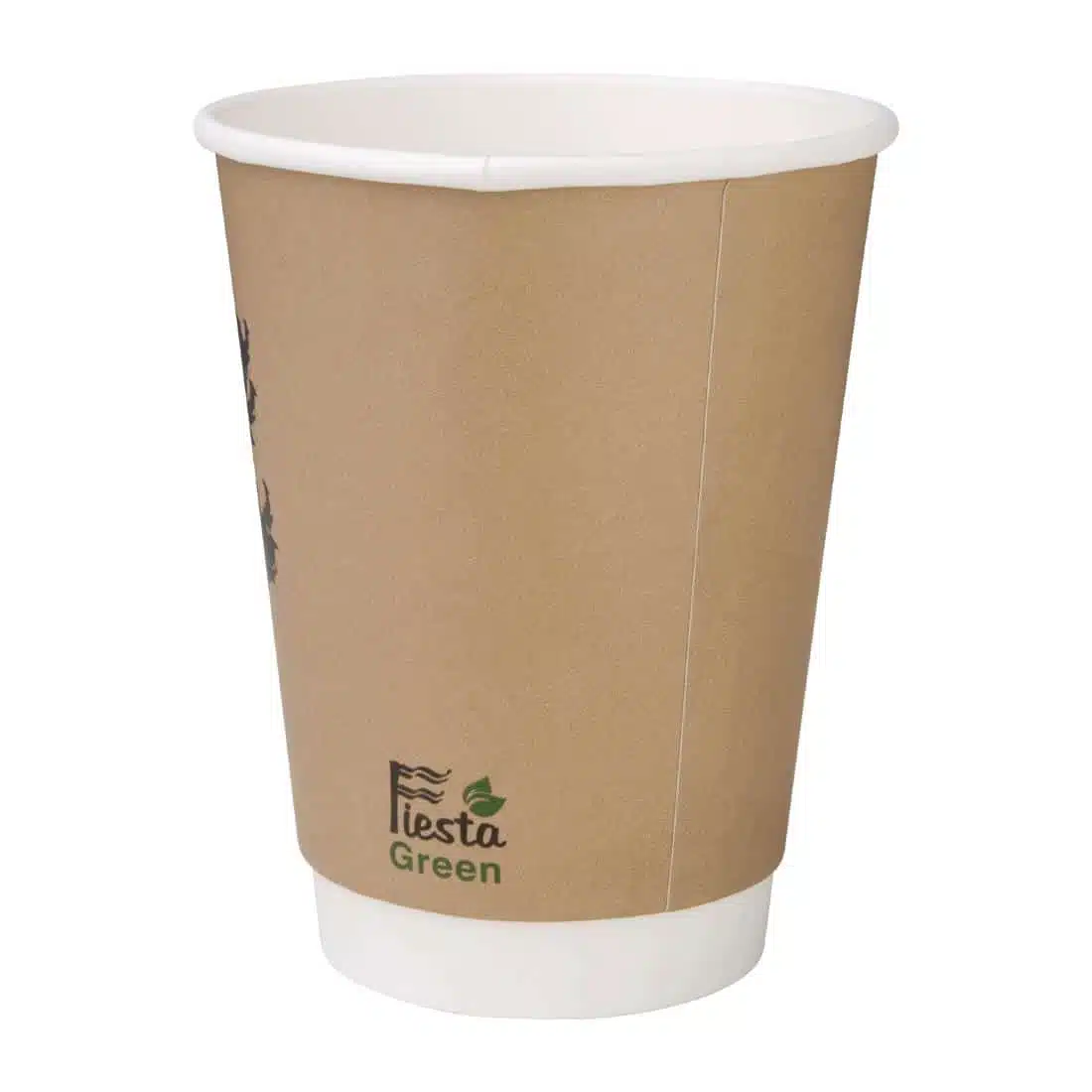 Fiesta Compostable Coffee Cups Double Wall 340ml (Pack of 25) - Image 1