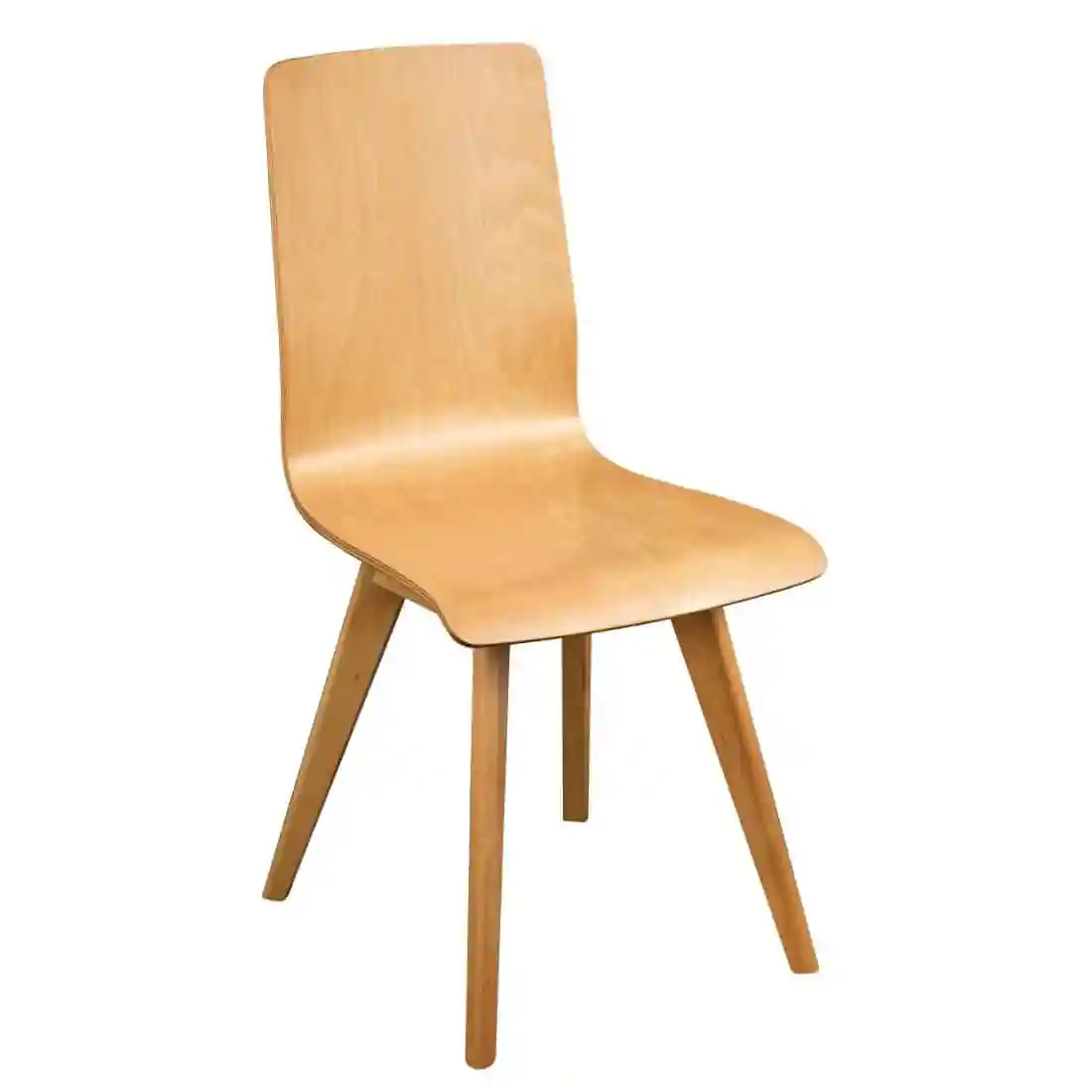 Fameg Wooden Flow Bentwood Beech Side Chairs (Pack of 2) - Image 1