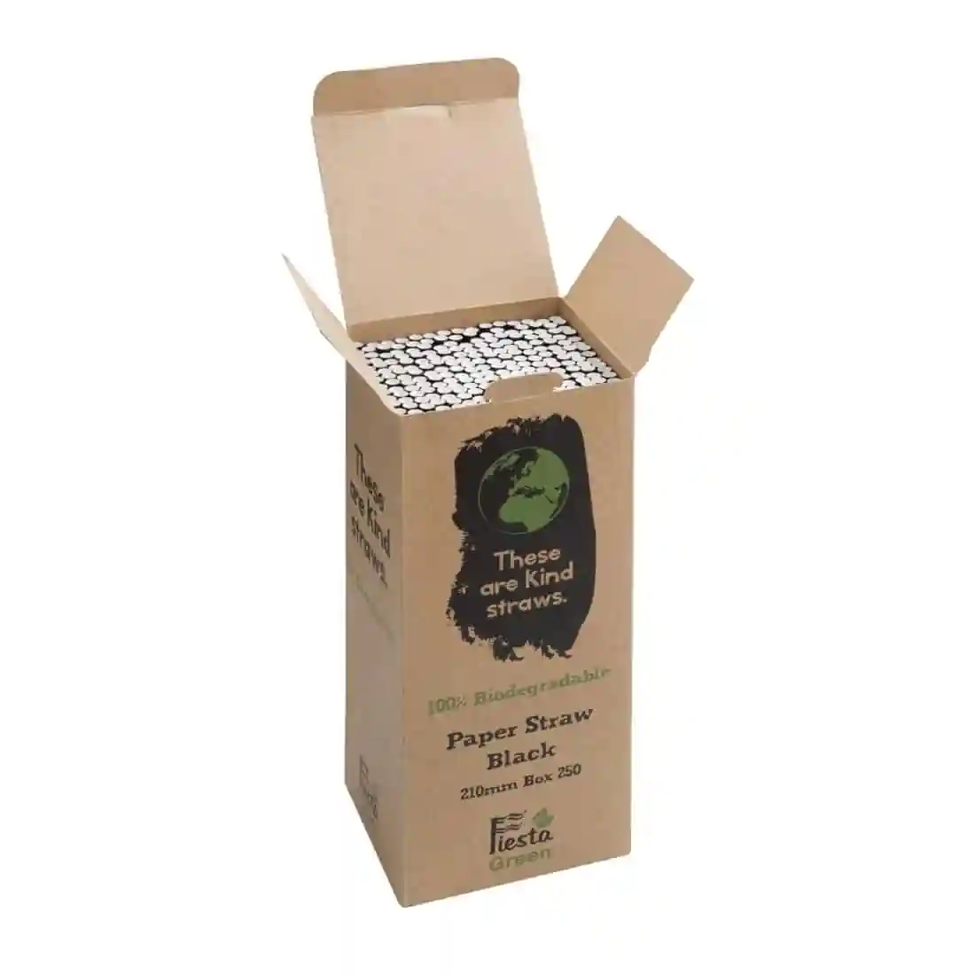 Fiesta Compostable Paper Straws Black (Pack of 250) - Image 4