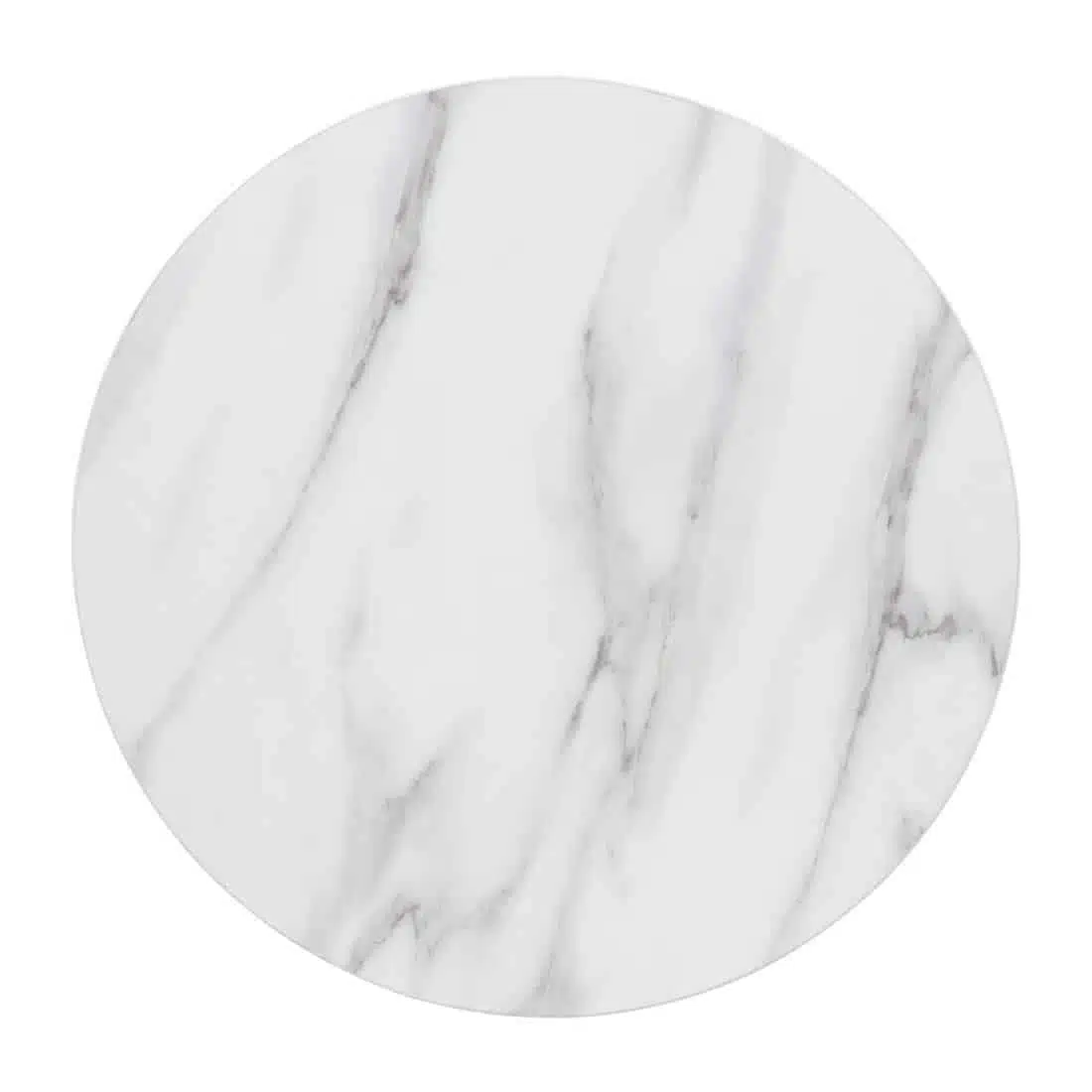 Bolero Pre-drilled Round Table Top Marble Effect 600mm - Image 1