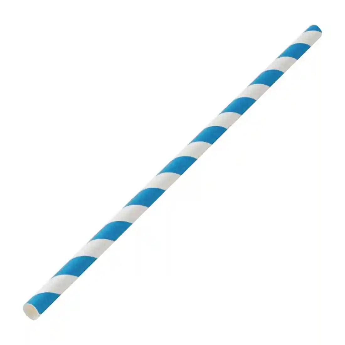 Utopia Biodegradable Paper Straws Blue Stripes (Pack of 250) - Image 1