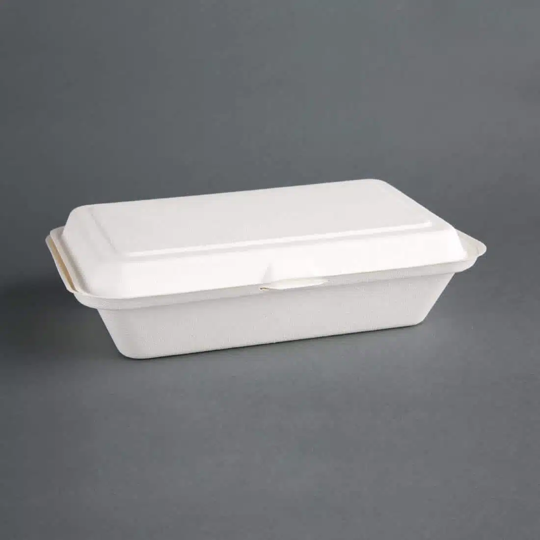 Fiesta Compostable Bagasse Hinged Food Containers 248mm - Image 1