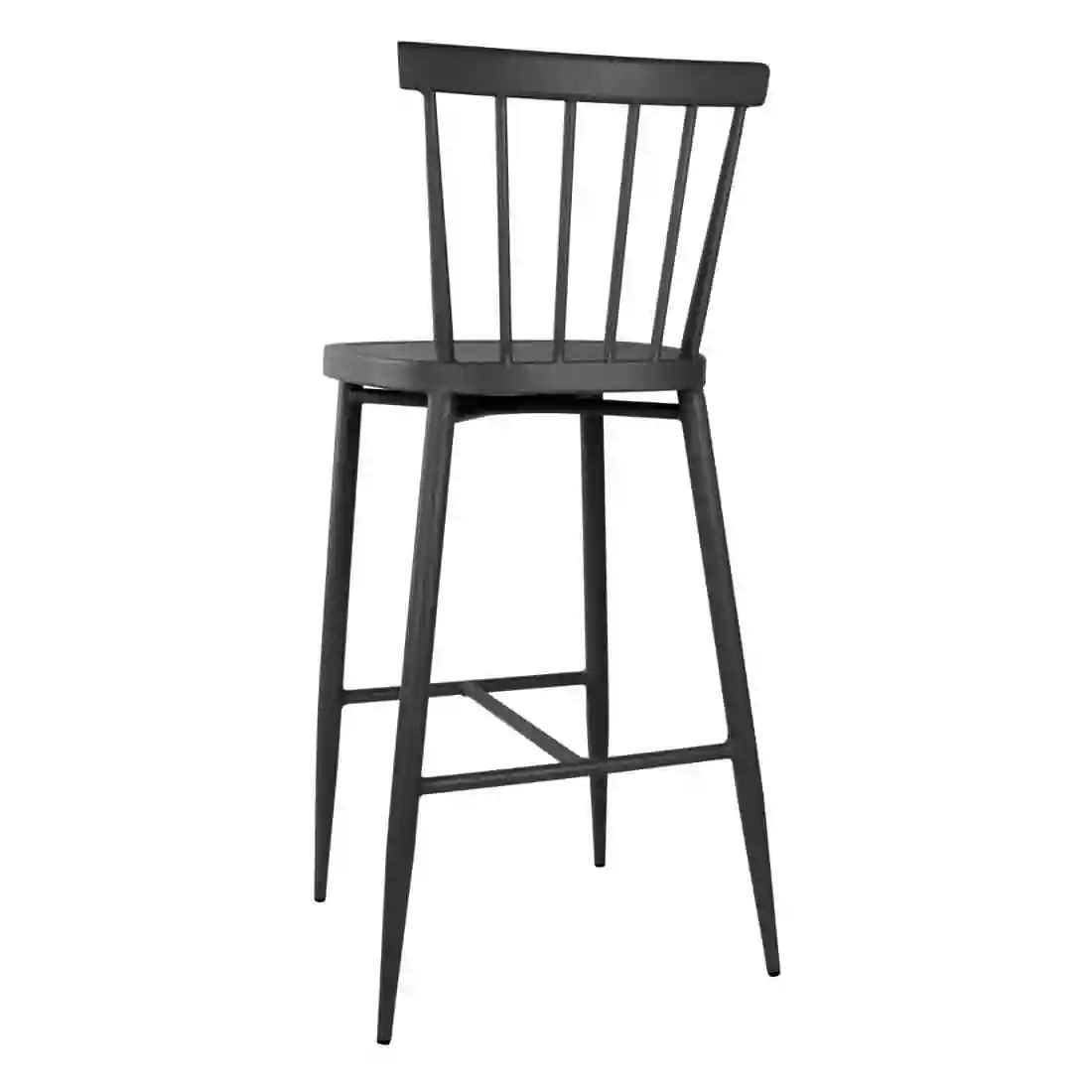 Bolero Windsor Aluminium Black High Stools (Pack of 2) - Image 3