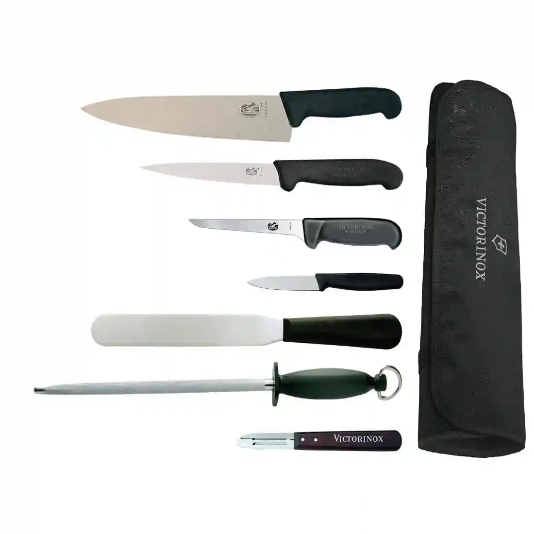 Victorinox 21.5cm Chefs Knife with Hygiplas and Vogue Knife Set - Image 1