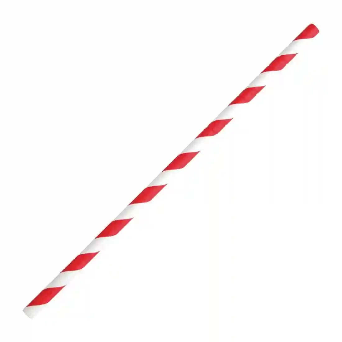 Fiesta Compostable Bendy Paper Straws Red Stripes (Pack of 250) - Image 1