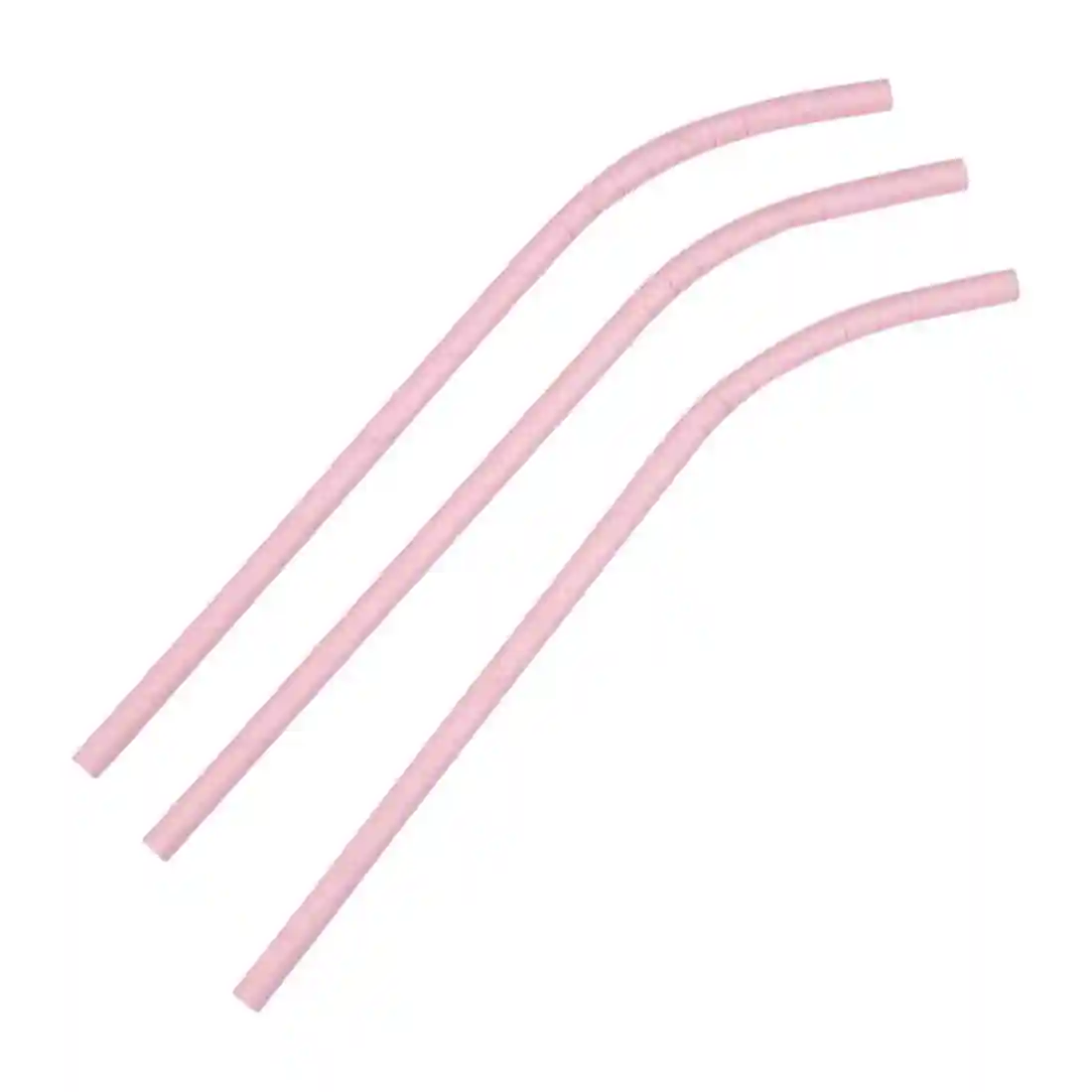 Fiesta Compostable Bendy Paper Straws Pink (Pack of 250) - Image 2