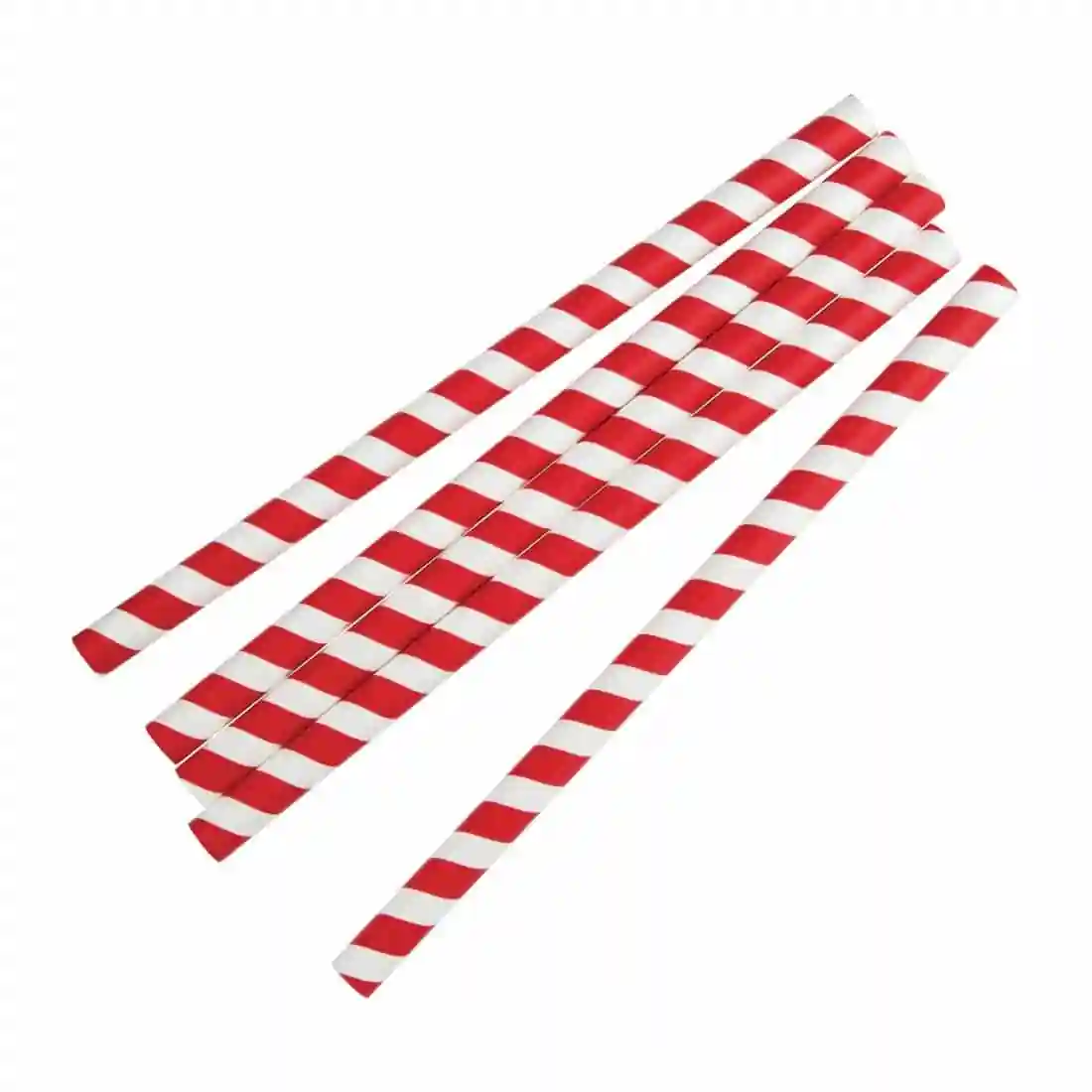 Fiesta Compostable Paper Smoothie Straws Red Stripes (Pack of 250) - Image 4