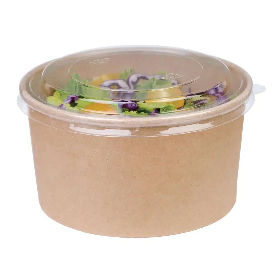 Fiesta Compostable Round Kraft Salad Bowls 1000ml / 35oz (Pack of 300) - Image 4