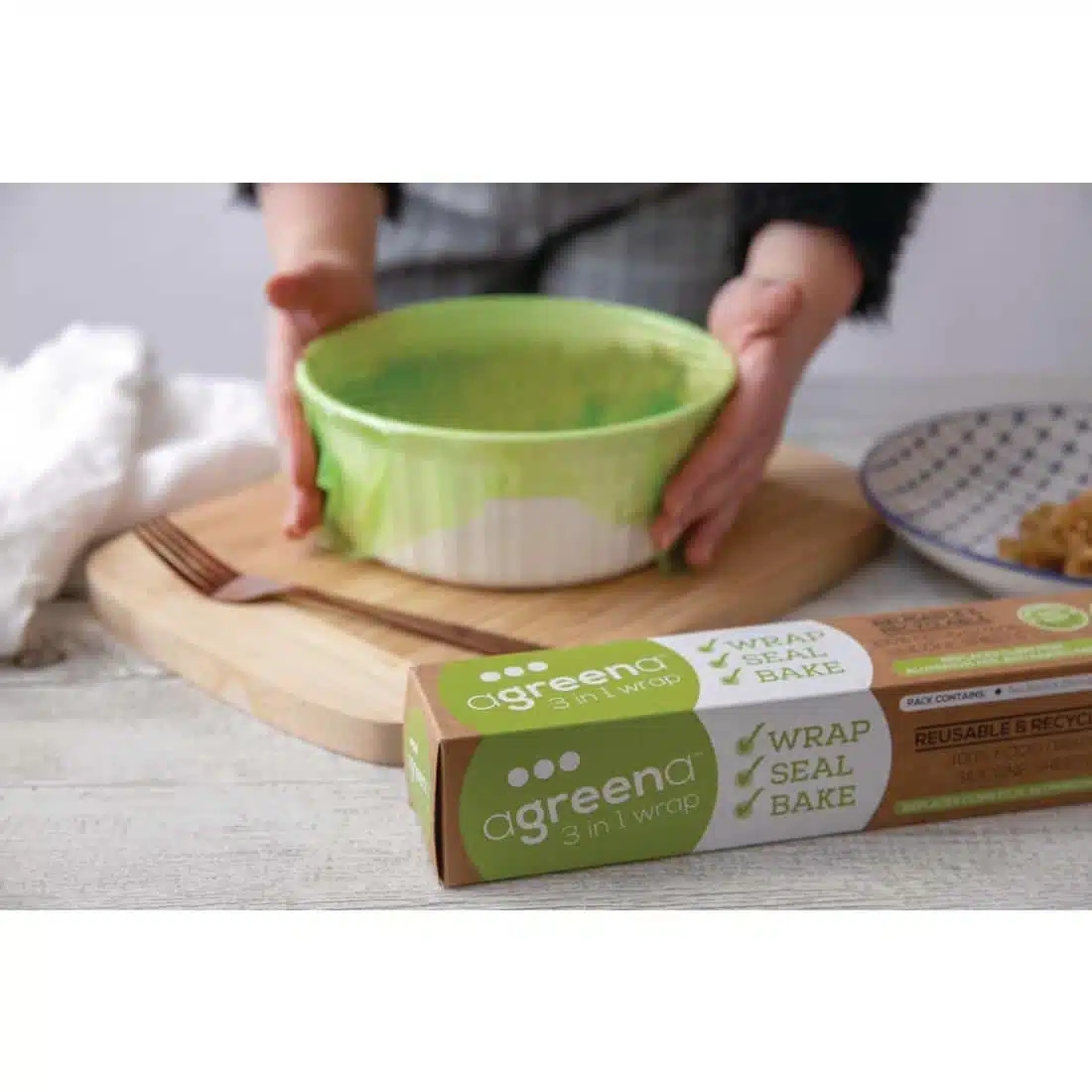 Agreena Three-In-One Reusable Food Wraps 200 x 200mm and 300 x 300mm (Pack of 4) - Image 6